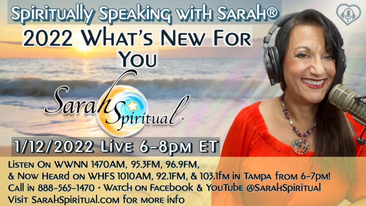 What's New For You Spiritually Speaking With Sarah 1/12/2022 Master Image